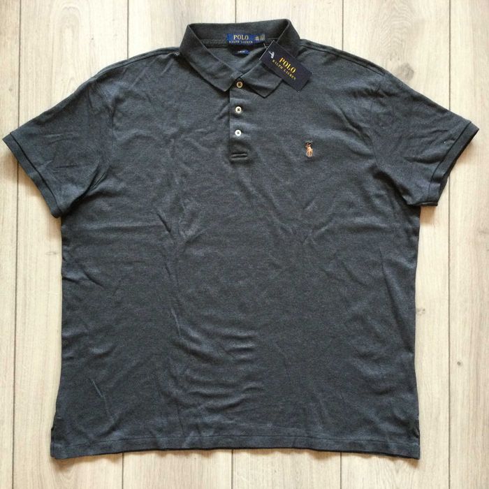 НОВА оригинална сива тениска с яка POLO RALPH LAUREN размер XXL от САЩ