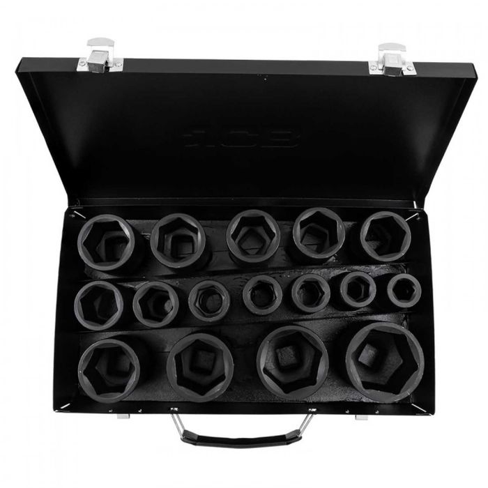 НЕМСКИ Комплект Ударни Вложки 16 Части 1/2″ JCB + Подарък ЛЕД ФЕНЕР