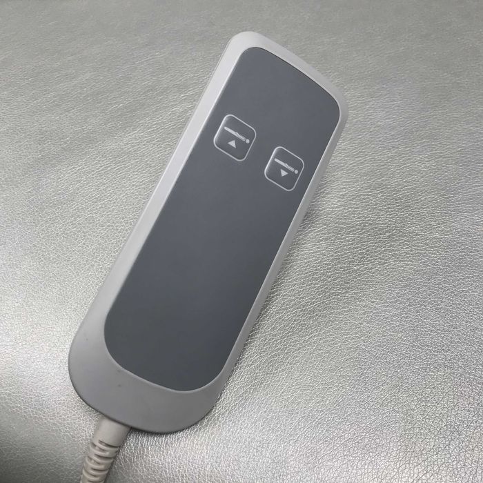 Електрическа кушетка Optima (1 мотор) - бяла/сива 185 х 70 x 60/80 см