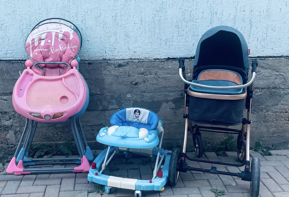 Балаларға арналған коляска және ходунок,детский орындық