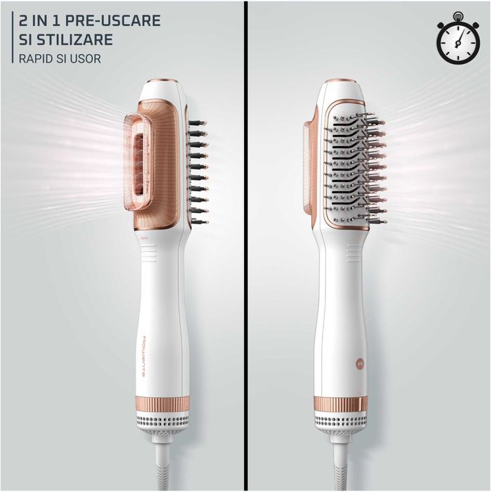 Uscator de par si perie cu aer cald Rowenta Reverso 2 in 1 CF9820F0