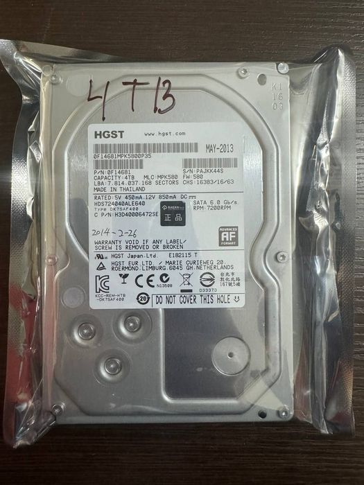 HDD TOSHIBA HGST WD 1TB 2TB 3TB 4Tb Количестве есть