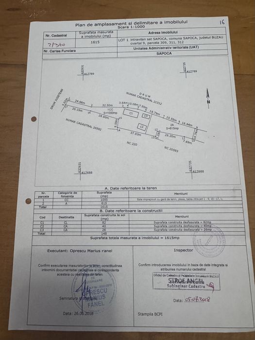 Vand Casa in comuna Sapoca + teren