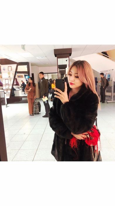 Норковая черная шуба