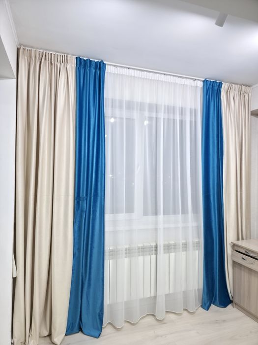 Новые готовые бархатные шторы и тюли