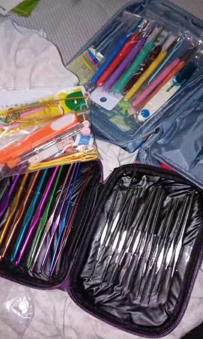 Комплект аксесоари за плетене, 58 части, алуминиеви куки – Пълен сет з