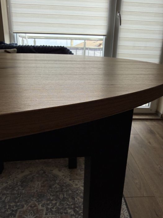 Кръгла Трапезна Маса от ДЪБ Чисто Нова-AIKO(разтеглива)