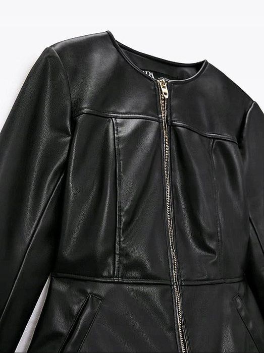 Женская кожаная куртка  «Zara»