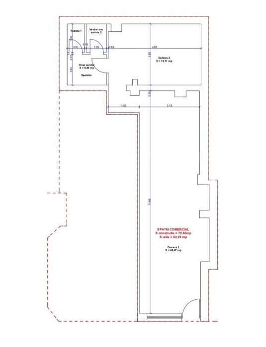 Spatiu comercial, 62 mp, zona Ultracentral