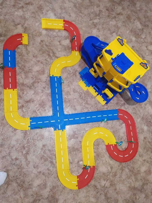 Детский конструктор WADER гараж дорога