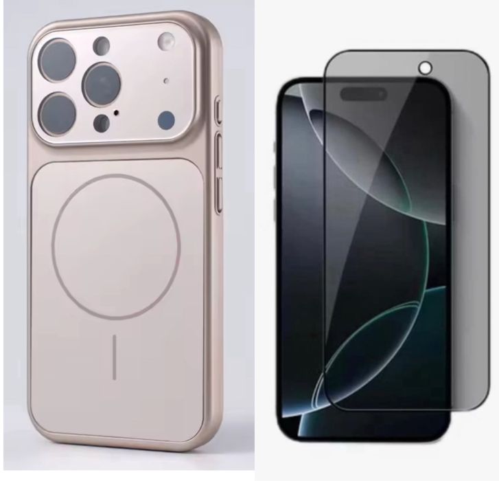 Husa MagsLens si Folie Sticla Privacy - Iphone 16/16 PRO/16 PRO MAX