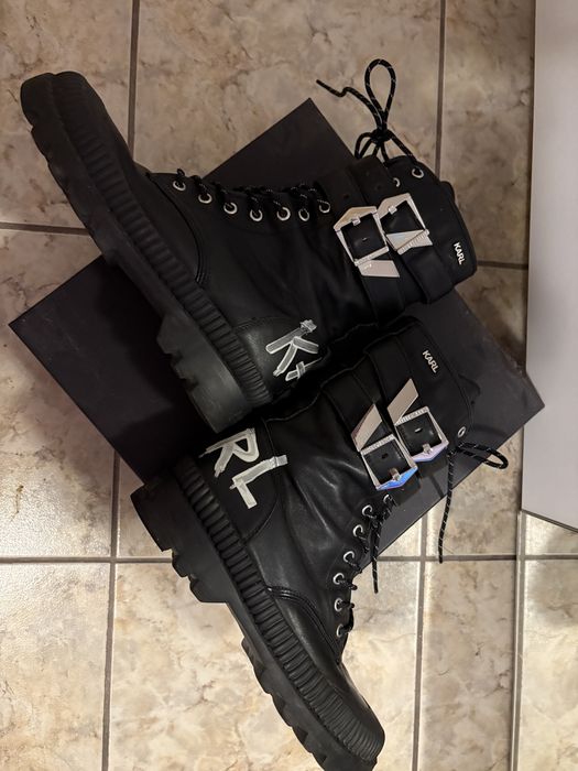 Ghete de piele Karl Lagerfeld