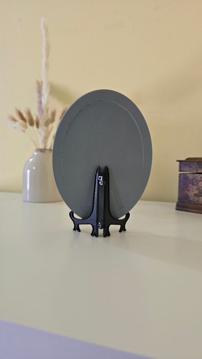 Tablou oval realizat manual cu flori naturale