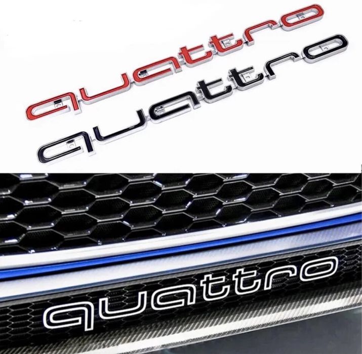 Емблема QUATTRO за предна решетка Audi A3 A4 A5 A6 A7 RS Sline