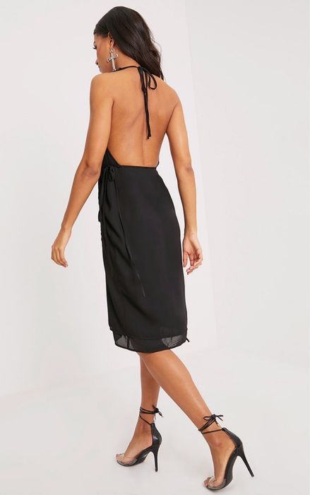 Rochie nouă, cu etichetă PRETTY LITTLE THING, seară, midi, spate gol