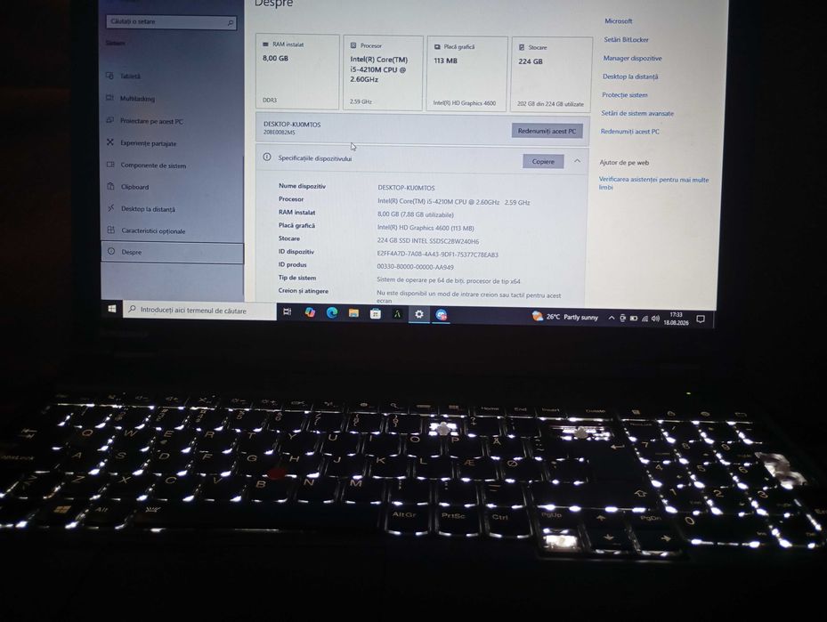 Leptop lenova tink pad
