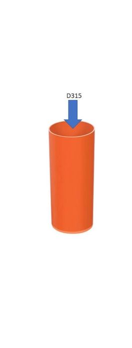 Coloana Camin PVC inspectie si vizitare, Lungime 1m, D315