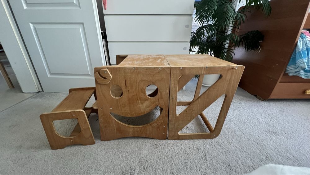 Детска кула Монтесори с пързалка