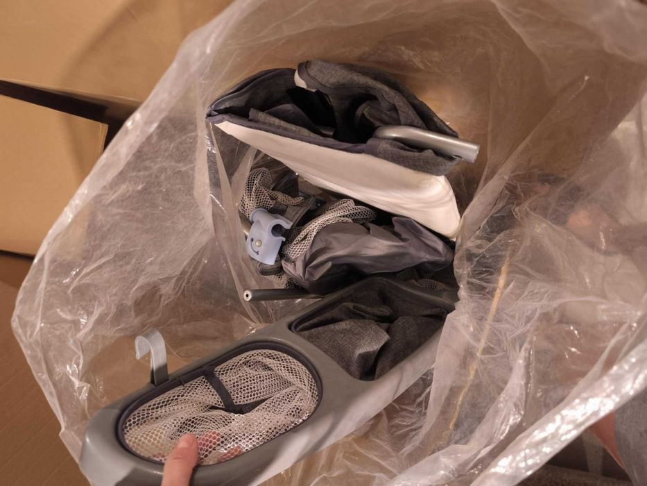 Сгъваема, преносима, бебешка кошара KinderKraft - Joy Full, две нива