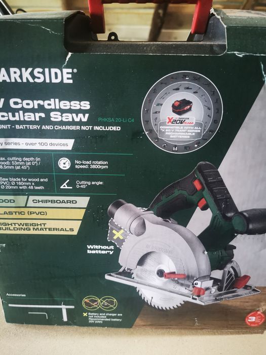 Circular pe acumulator 20v parkside puțin folosit