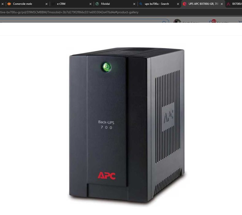 UPS APC BX700U-GR, 700 VA, 390 W, Line-interactive