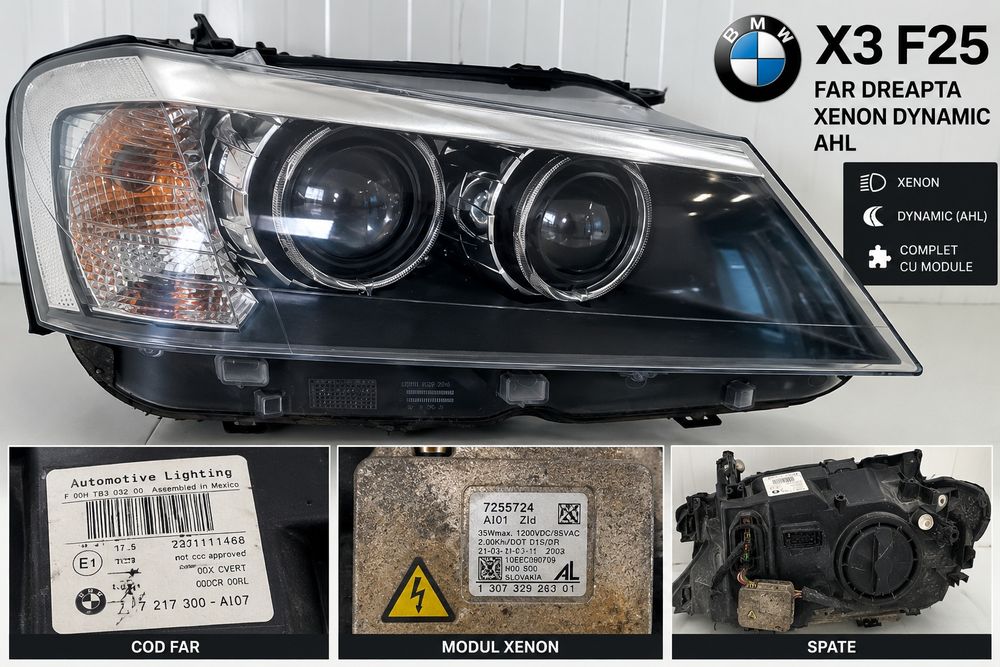 Far dreapta BMW X3 F25 Xenon Dynamic AHL complet