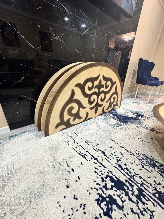 Қазақ ұлттық оюлы стол арендаға + көрпеше, посуда (Астана)