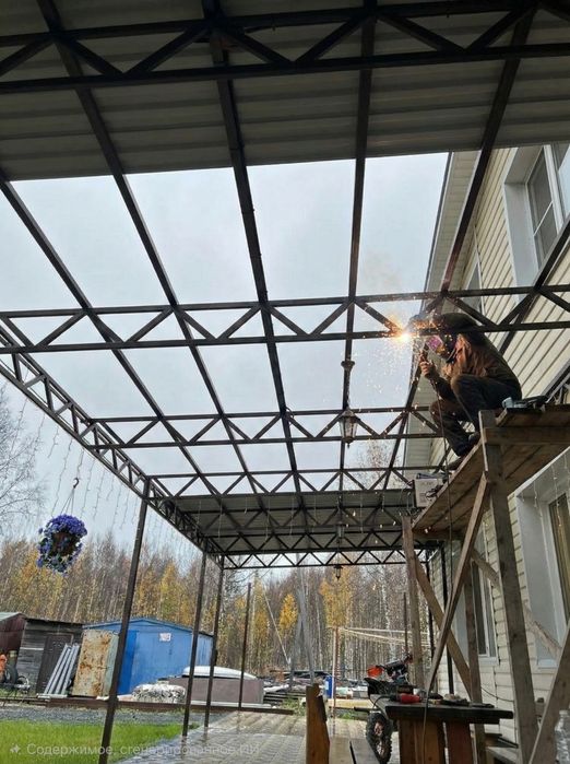 СВАРКА.НАВЕС,Крыша  Делаем
