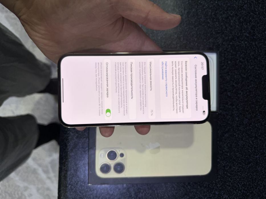 iphone 13 pro max pamit 128g yomkost 75 karopka bor oqip tel qlila