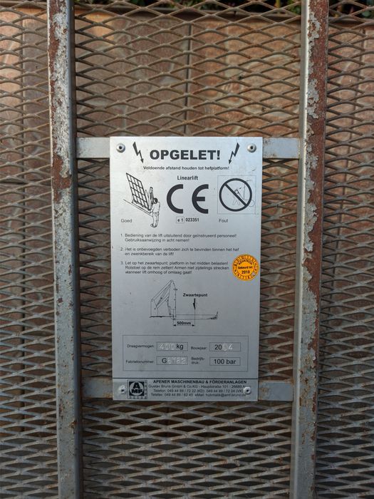 Lift Hidraulic Liniar AMF Bruns AL1 Solid – 400kg (Microbuz / Utilitară)