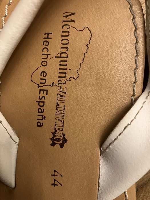 Sandale 44 piele albe