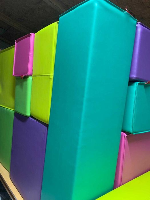 Cub de constructie si joacă , din burete(16 piese= 100x100x100)