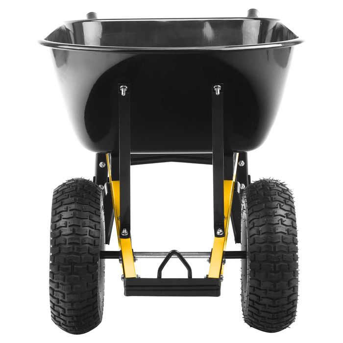 Тачка строительная, усиленная, объем 140л, 250кг, двухколесная, Denzel