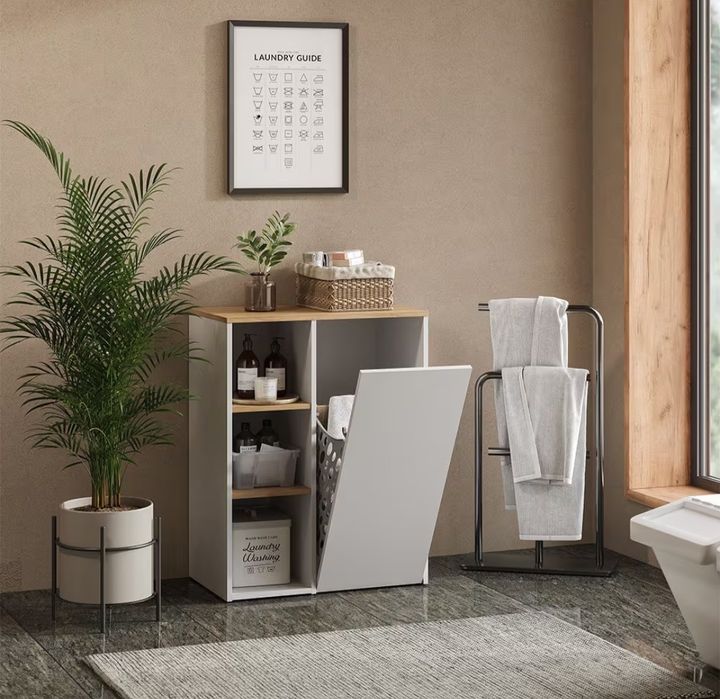 Шкаф с кош за пране 10800