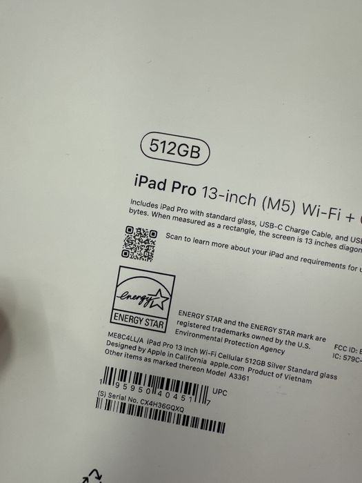 iPad Pro 13 inch M5 512gb Wi-fi