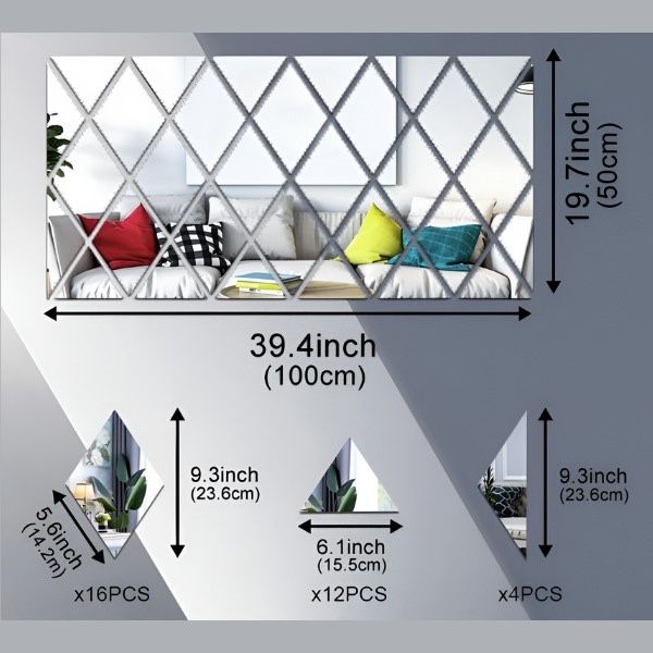 Огледални стикери за стена