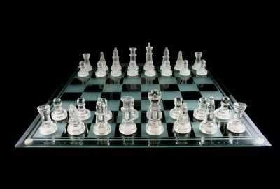 Joc sah piese tabla sticla obiect decorativ glass chess jocuri logica