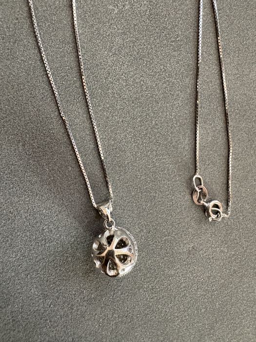 Сребърен комплект колие + обеци 925 проба