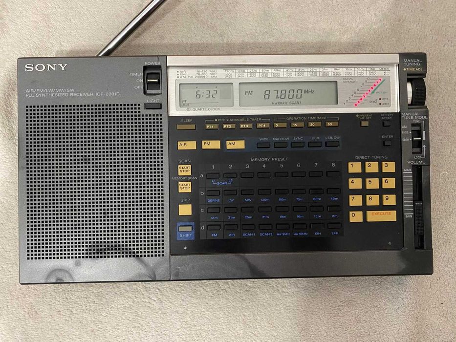 Radio Sony LCF-2001D AIR FM LW MW SW PLL Synthesized Radio World Band LEGENDAR