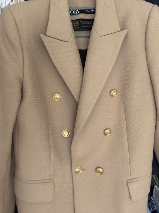 Вълнено дълго палто ZARA