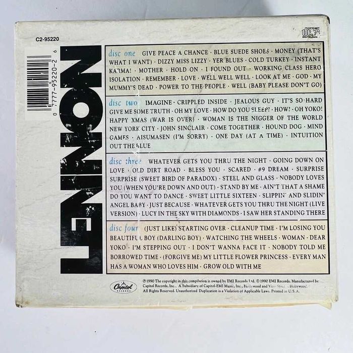 Lennon 4 CD Box Set – stare nouă – 200 lei