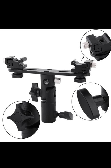 Двойное крепление для вспышек и света