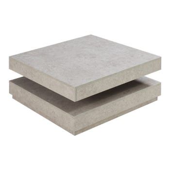 Măsuță de cafea modernă aspect beton 76 x 76 cm x 38