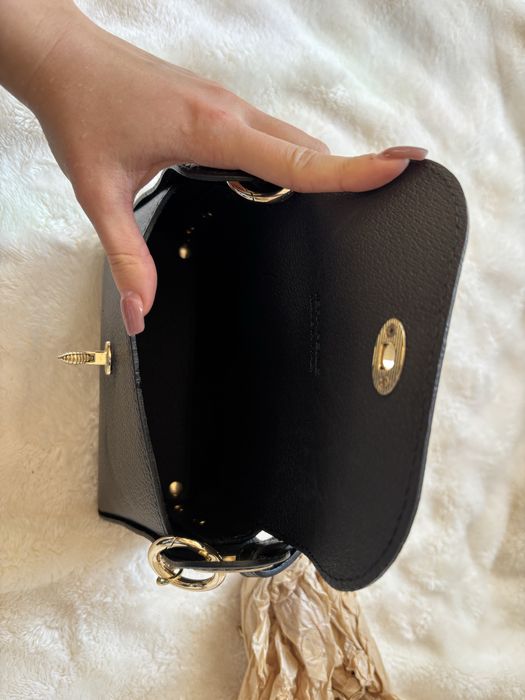 Дамска чанта Vera Pelle естествена кожа пчела (черно)