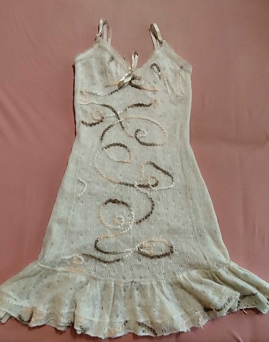 Вълнена рокля с подплата за лято и зима, размер S