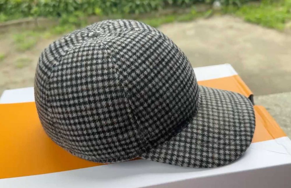 Șapcă bărbătească MT Collection din lână, în carouri, mărimea 57