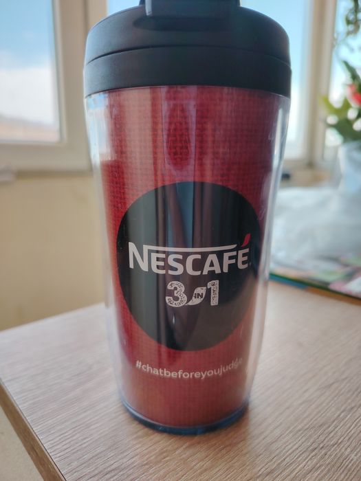 Нова термо чаша / термос на Neskafe 3 в 1