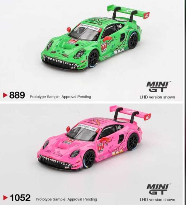 Mini GT Porsche 911 GT3 R #77 AO Racing - Roxy & Rexy