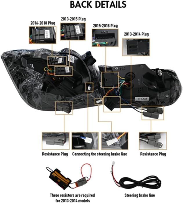 Set Stopuri Full LED RGB 3D Dragon Scales BMW Seria 3 F30 F35 F80 M3