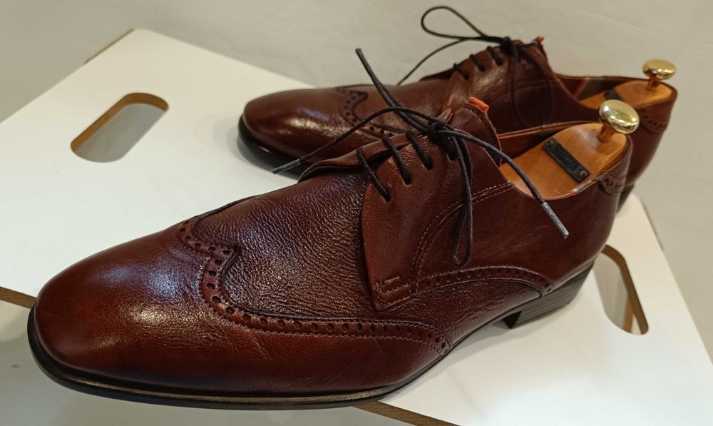 Pantofi derby 42 43 brogue LLOYD piele naturala moale